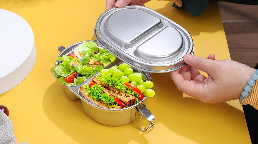 An Oval Shape Tiffin Box