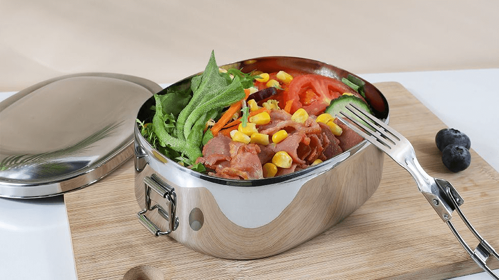 Stainless steel Lunch container with veggies