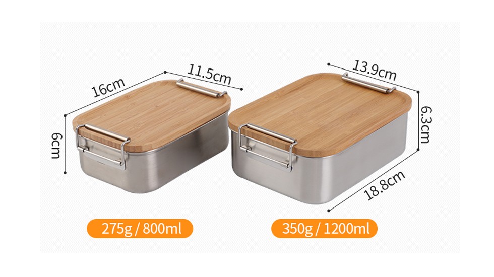 Bamboo lid lunch box
