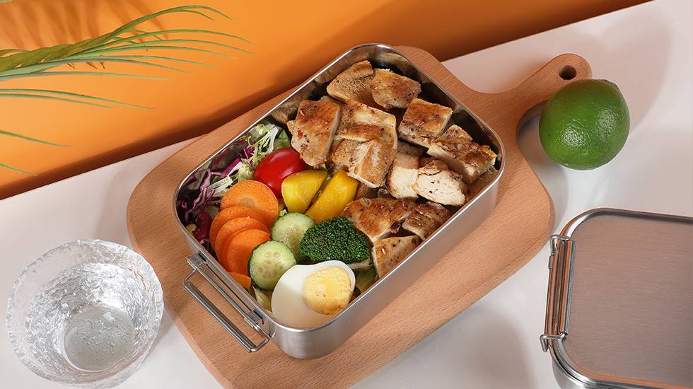 Flat Lid Stainless Steel Lunch Box without Buckle/with Buckle - nicety