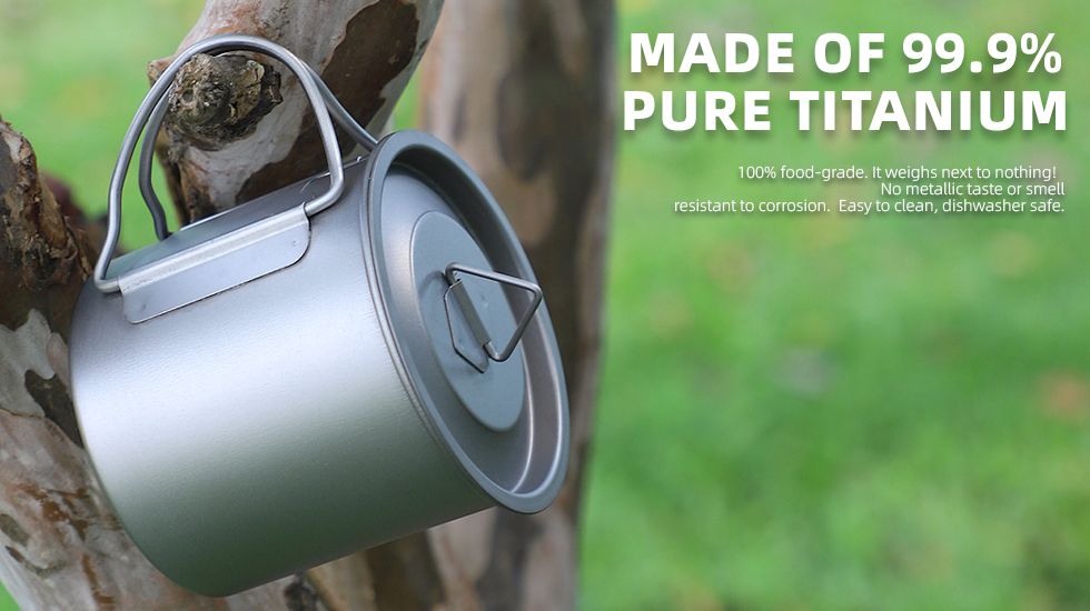 Titanium camping mug cup