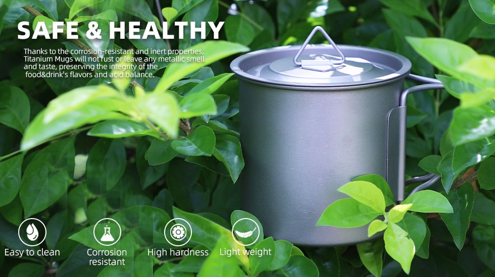 Titanium camping mug cup