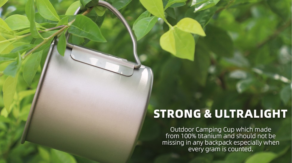 Titanium camping mug cup