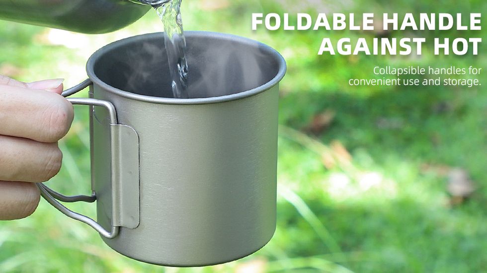 Titanium camping mug cup