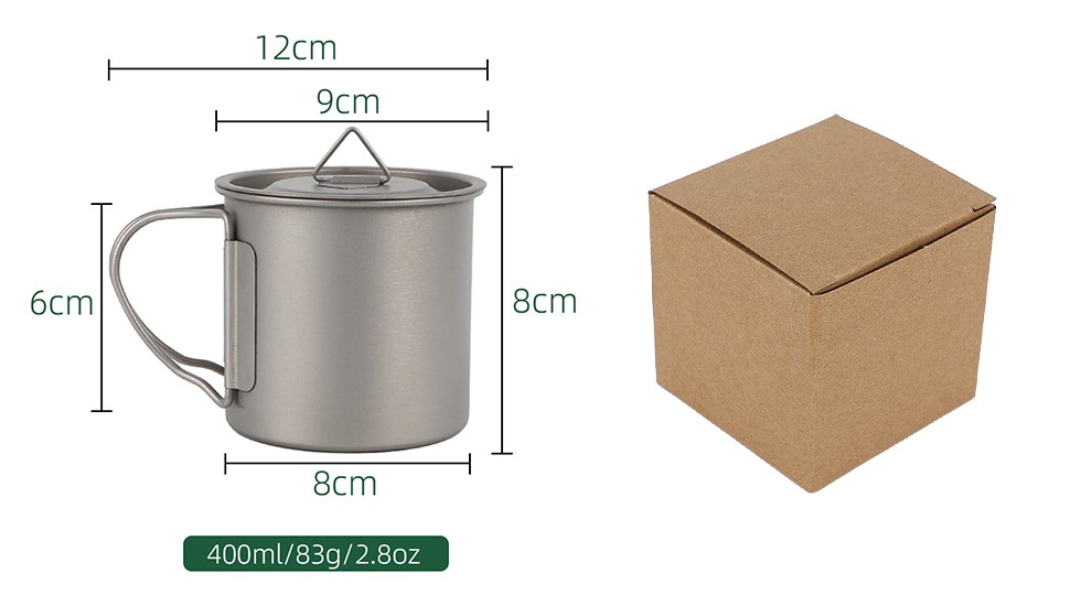 Titanium camping mug cup