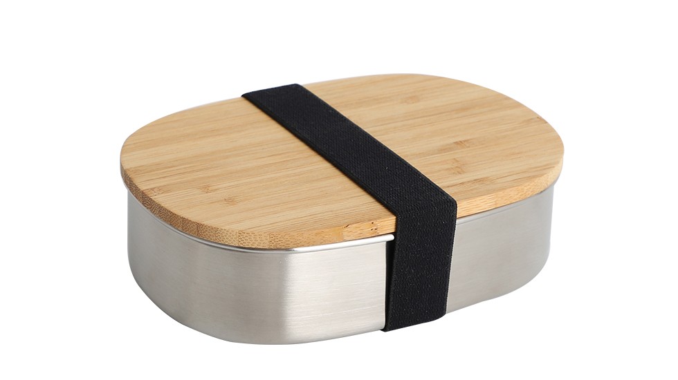 Oval Lunch Box with Bamboo Lid - nicety