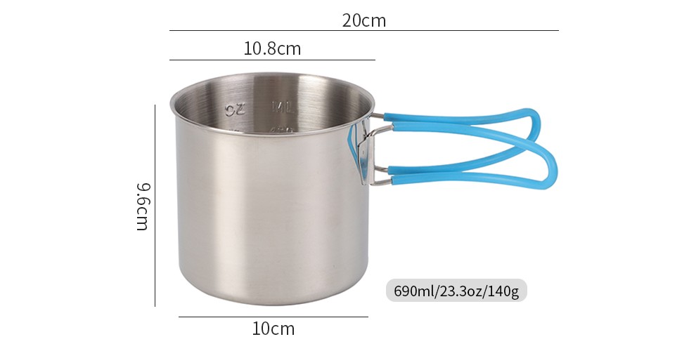 camping cup with handle