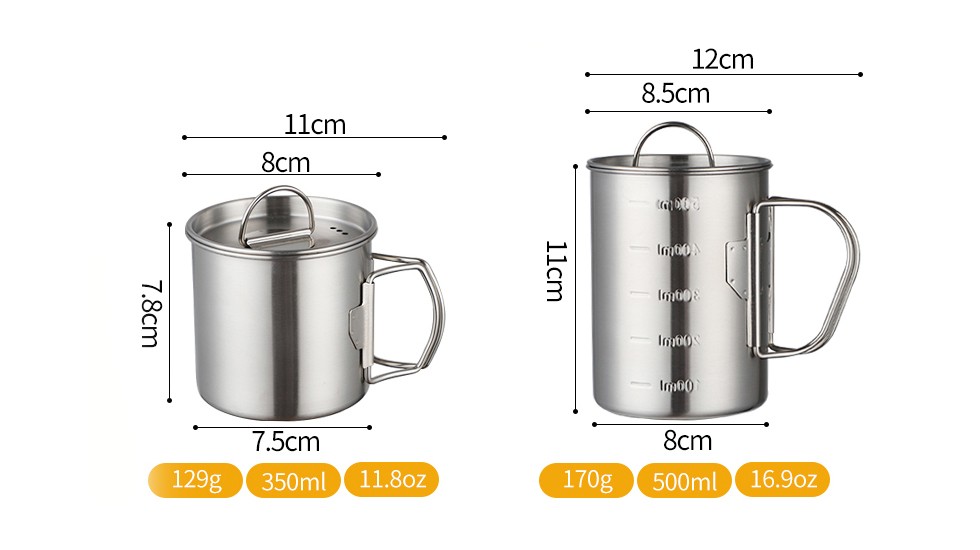 camping cup with handle