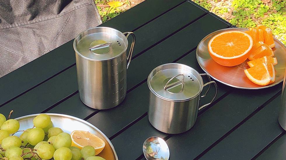 camping cup with handle