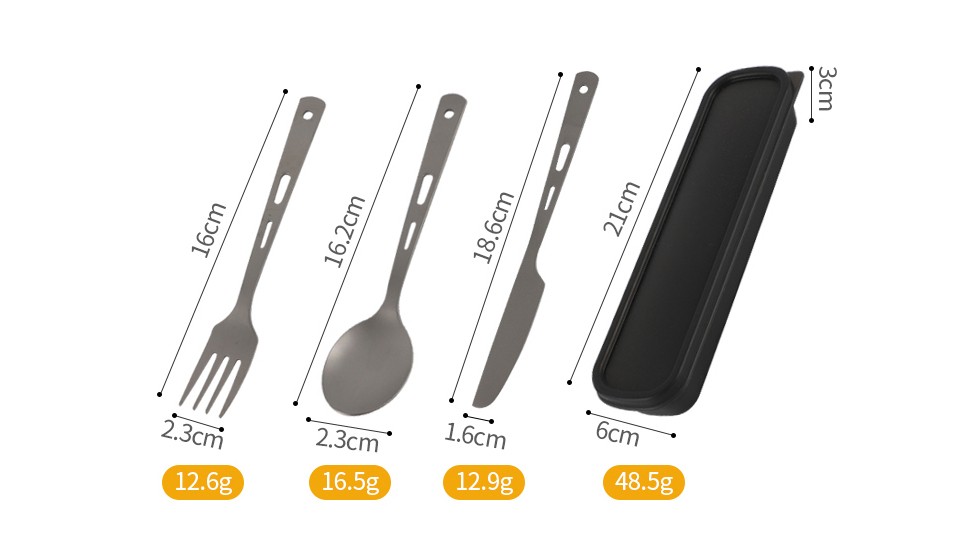 camping titanium tableware