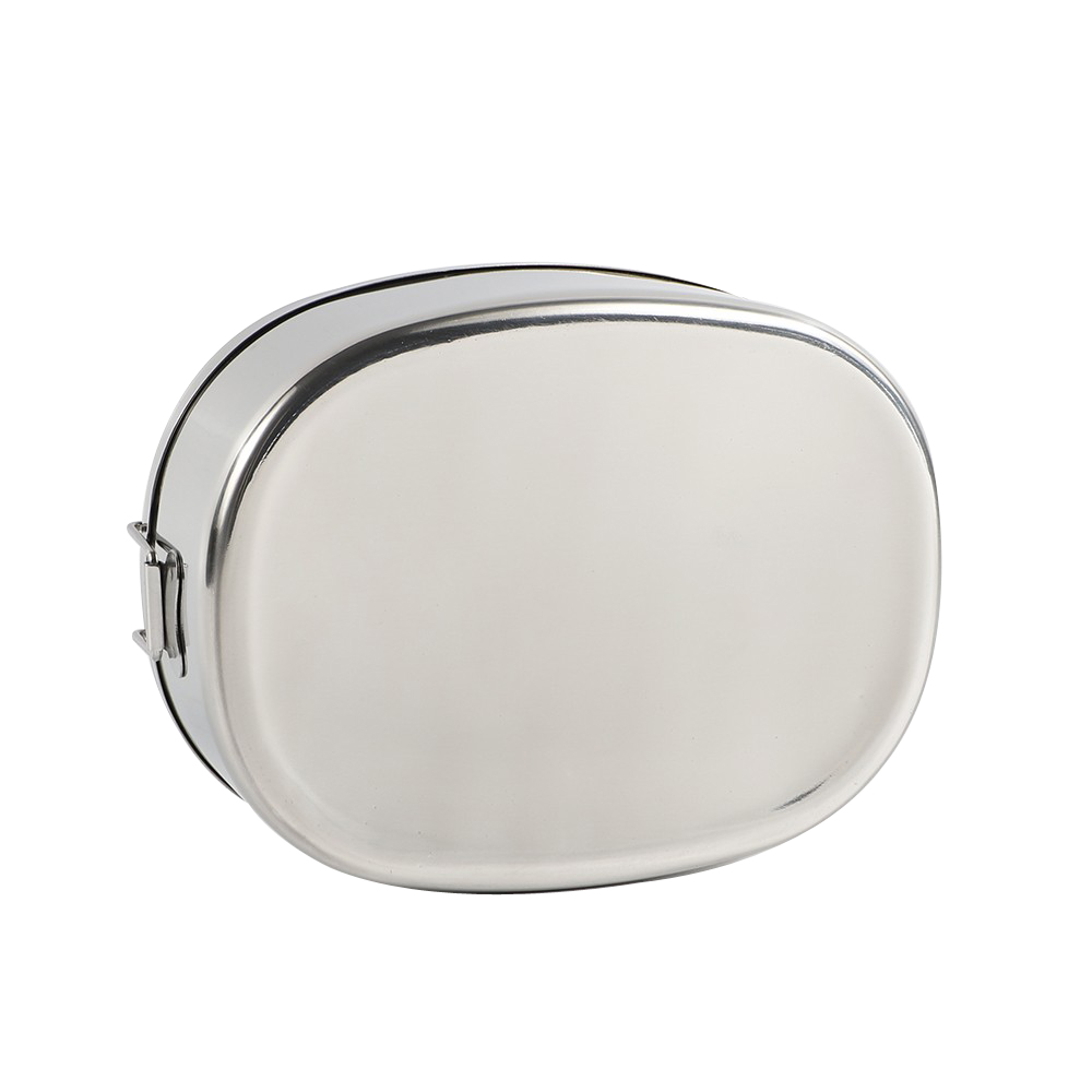 oval lunch box with buckle