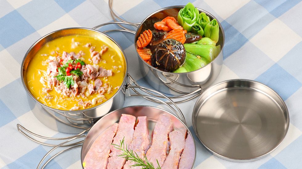 round camping pot set