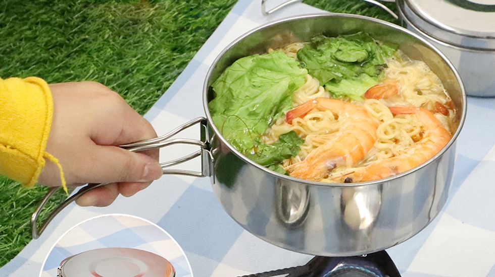 round camping pot set