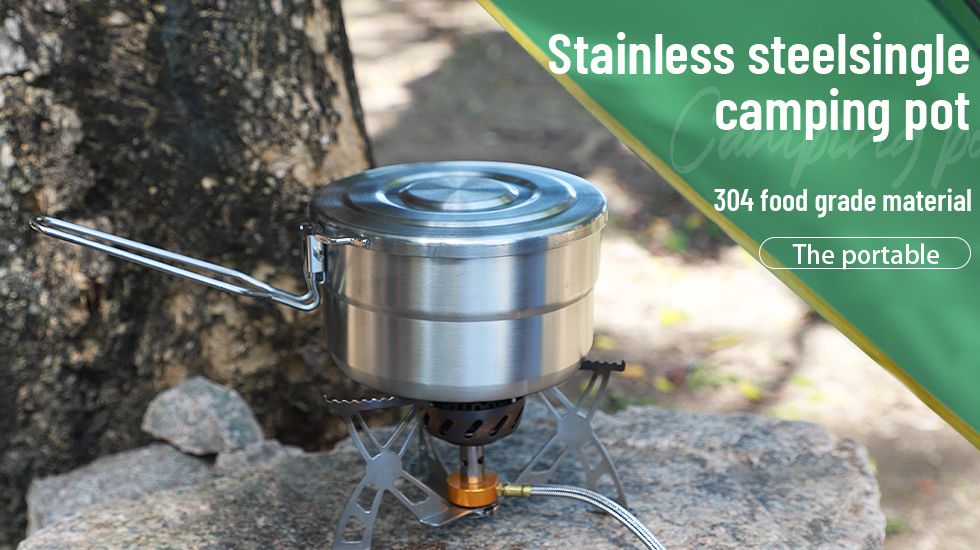 round camping pot with handle