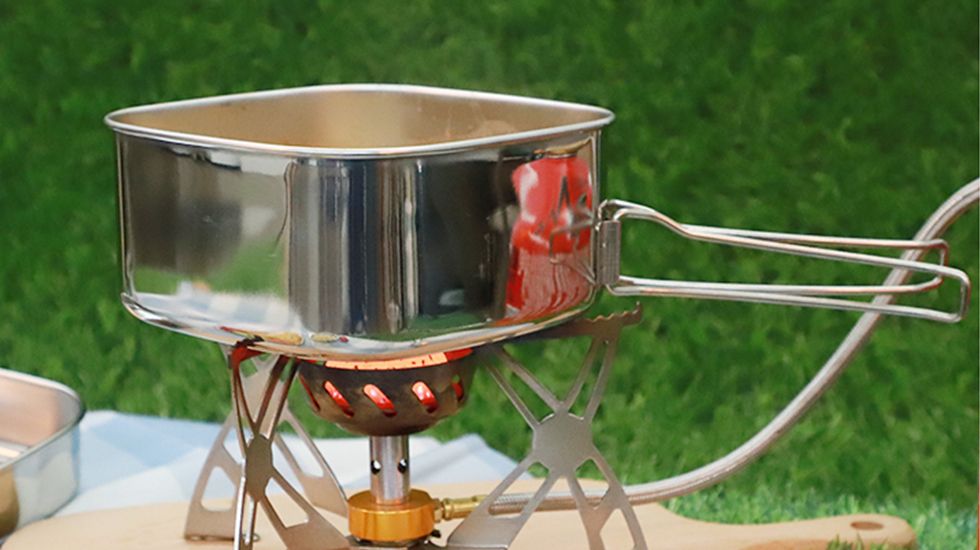 square camping pot