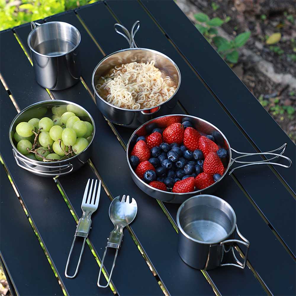 stainless steel camping pot 7
