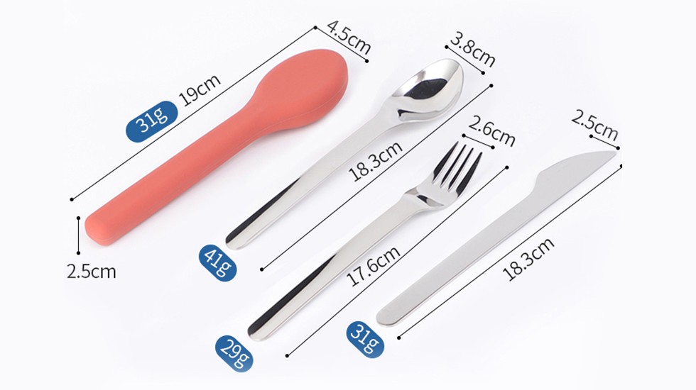 tableware with silicone case