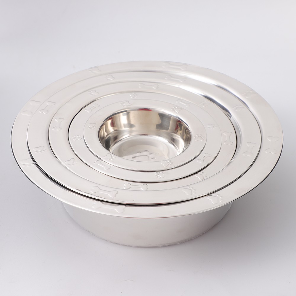 pet bowl with paw prints