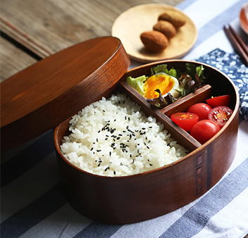 Japanese bento lunch box with healthy food
