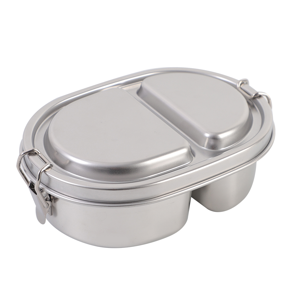 Two grid stainless steel Bento box
