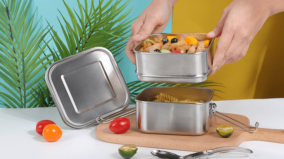 Nicety flat stainless steel lunch box 2