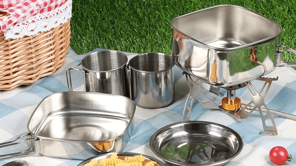 Nicety stainless camping cookware