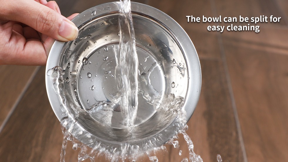 double bowl with bracket rack