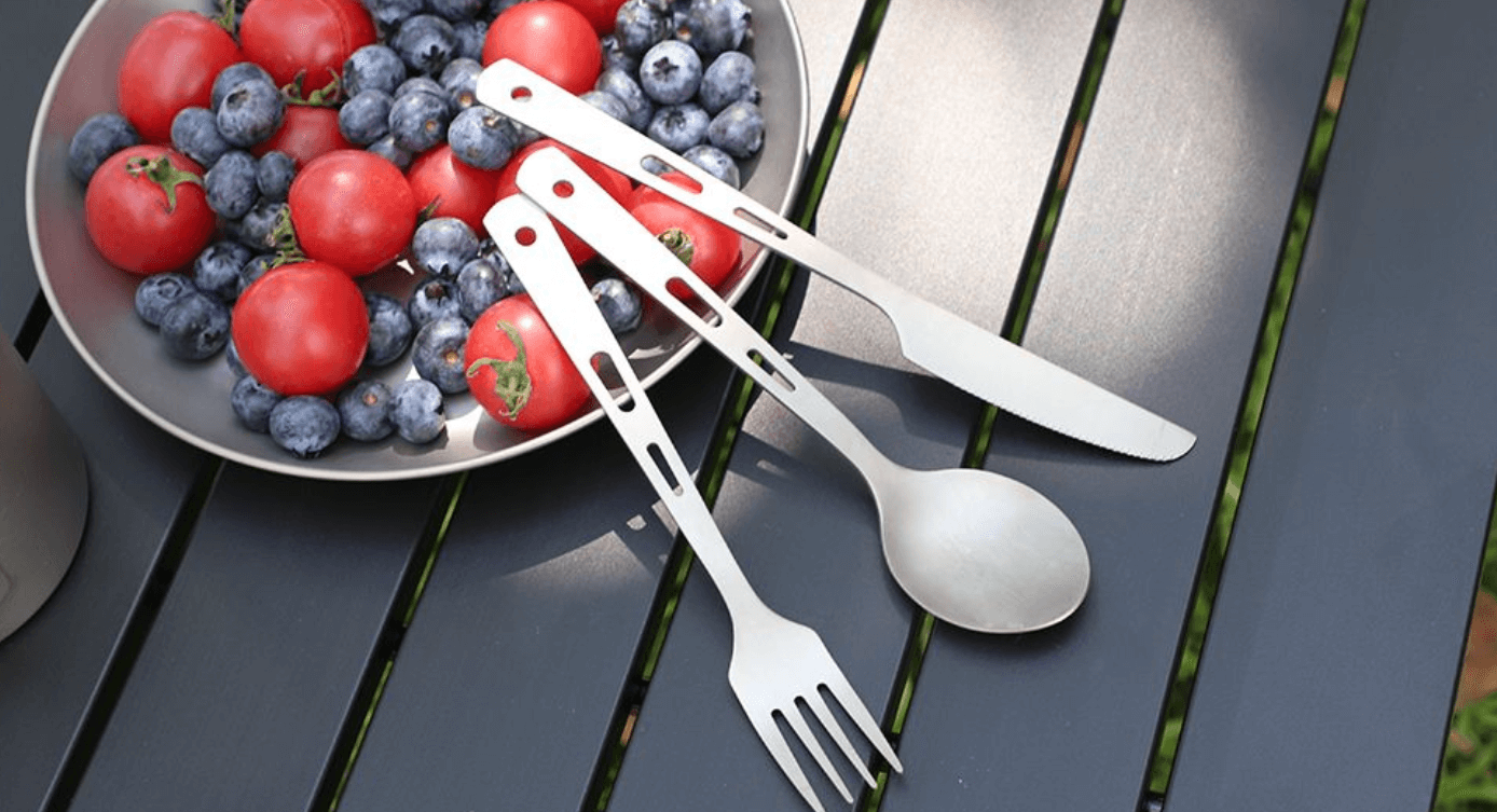 eating tableware displayed