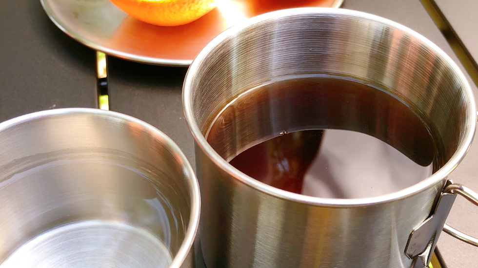 SUS304 Stainless Steel Outdoor Camping Cup Mug with Folding Handle