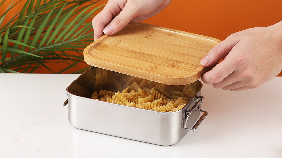 Nicety wholesale lunch box with bamboo lid