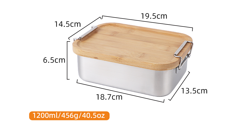 Nicety wholesale lunch box with bamboo lid