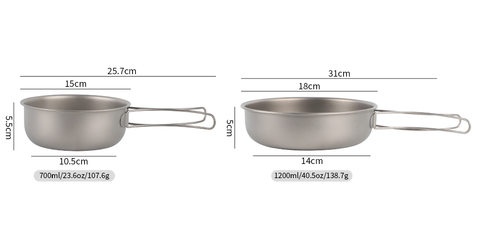 Titanium Camping Cooking Pot