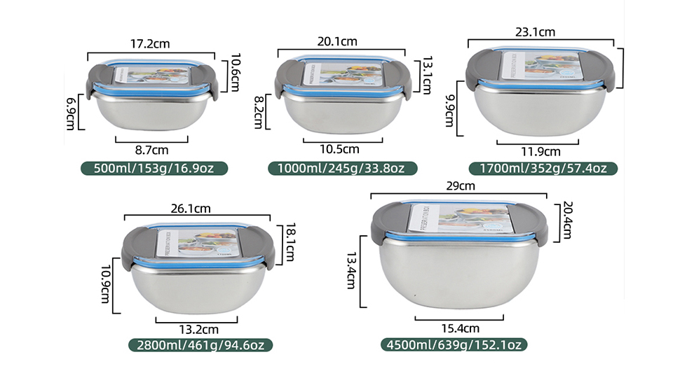 Stainless Steel Oval Food Container Box nicety