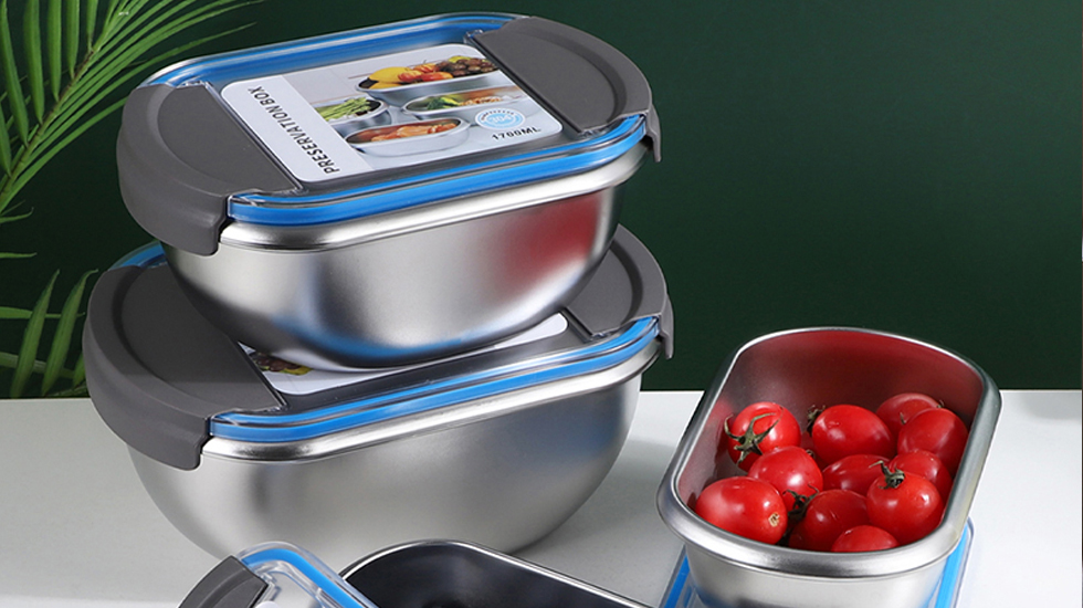 stainless steel crisper food container
