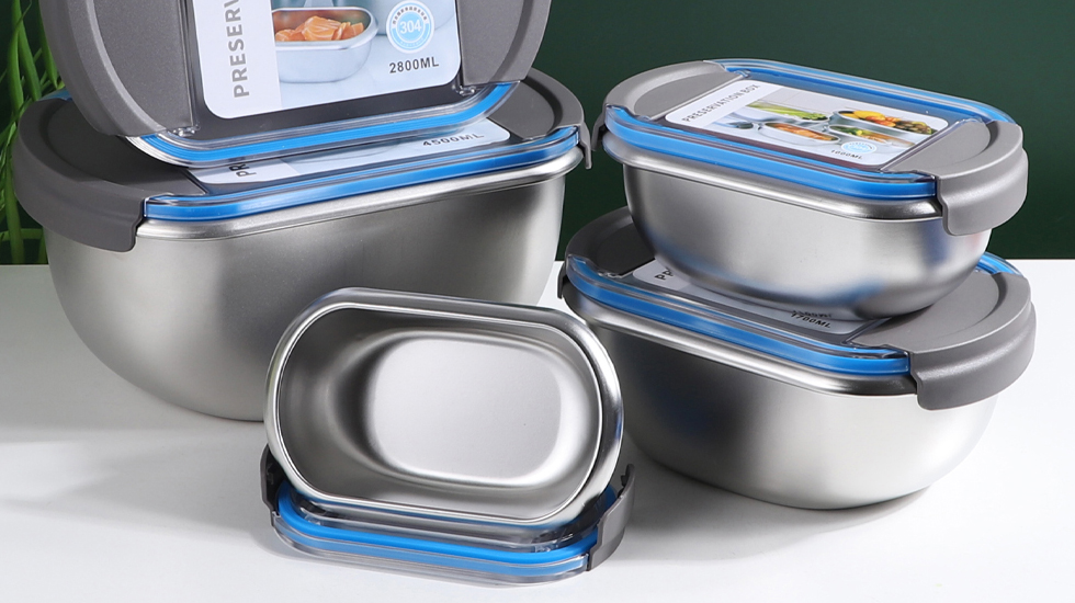 stainless steel crisper food container