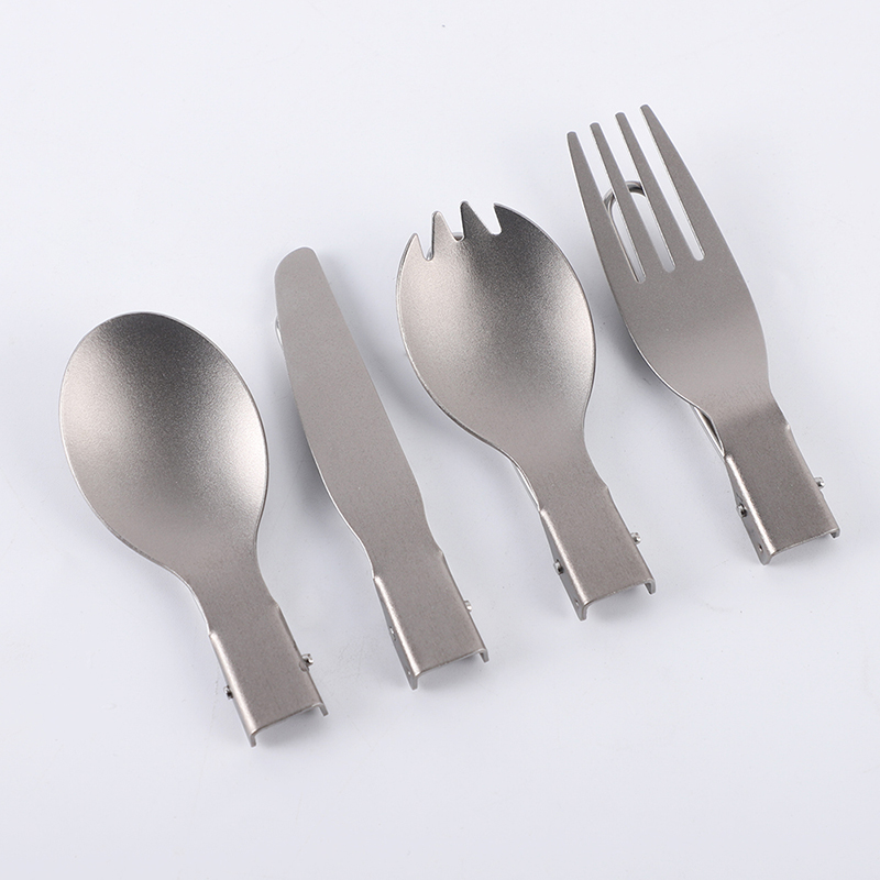 titanium foldable tableware