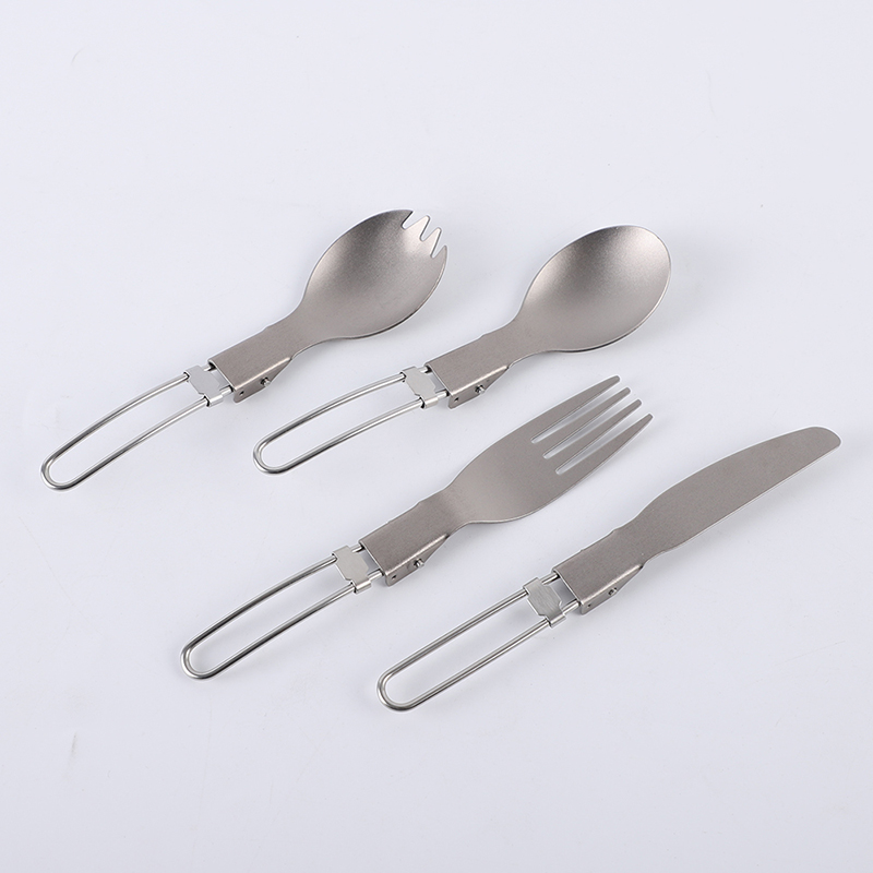 titanium foldable tableware