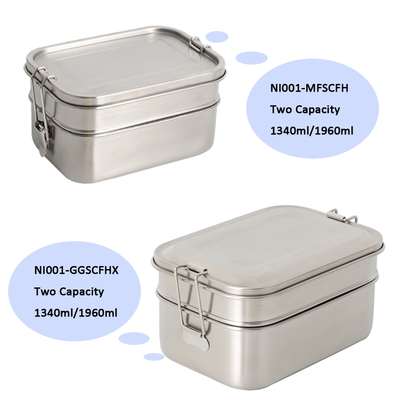wholesale two layer steel lunch box for office