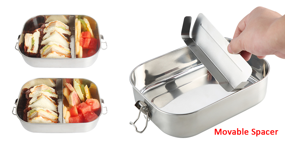 wholesale metal stainless steel lunch box leak proof tiffin box