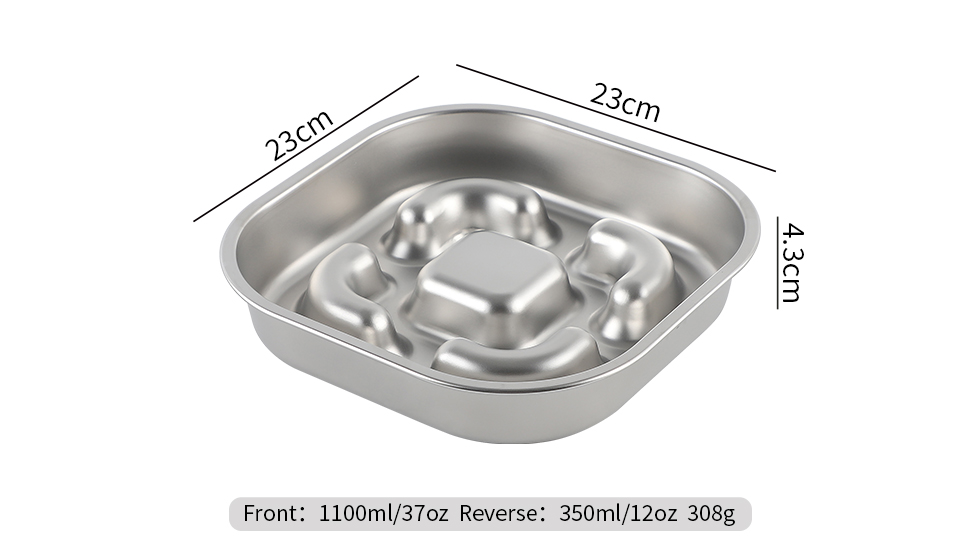 wholesale metal slow feeder dog bowl stainless steel pet dish
