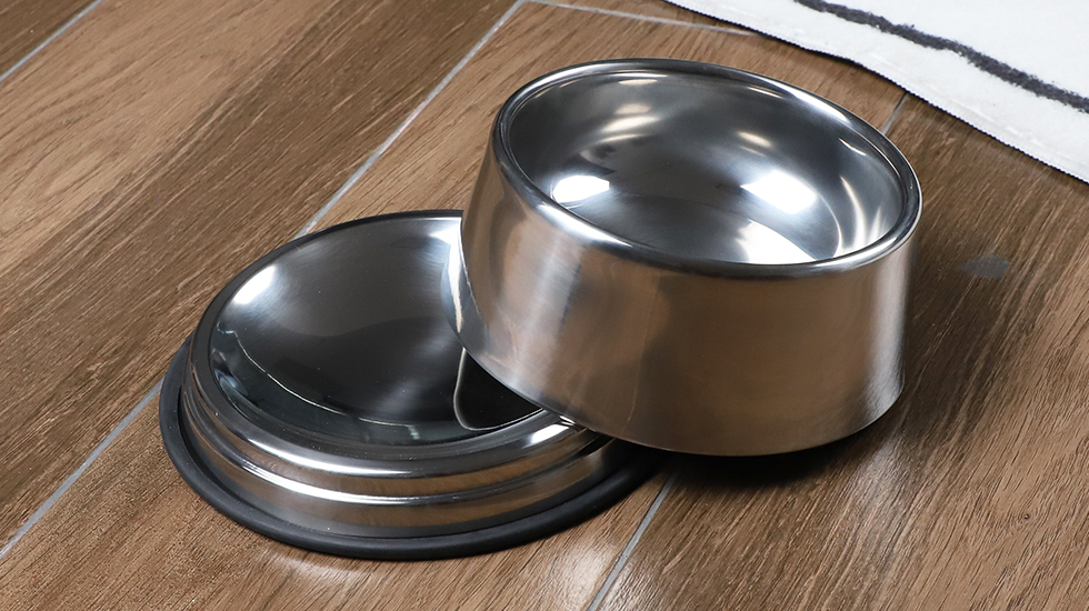 Raised Pet Bowls with Storage Function 2 Stainless Steel Dog Bowls