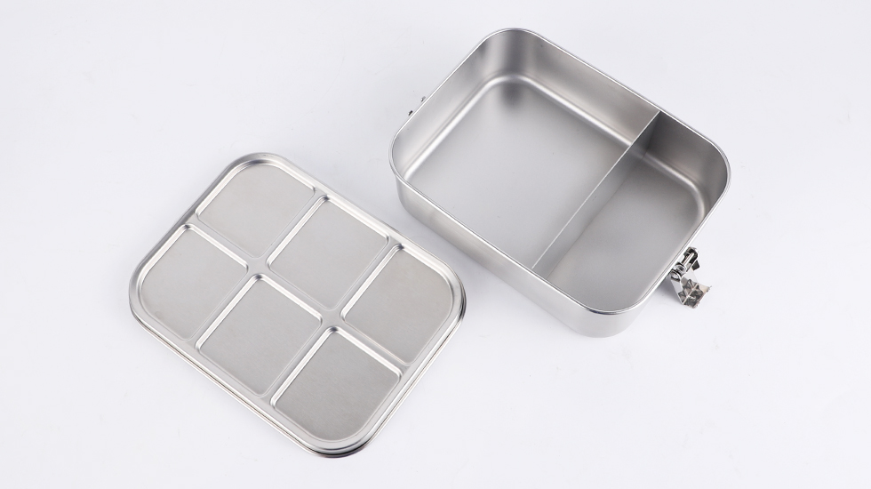 Stainless Steel LEAK RESISTANT COMPARTMENTS Lunch Box 1