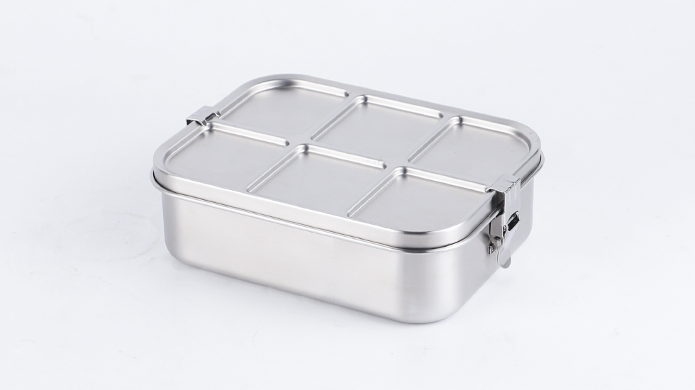 Stainless Steel LEAK RESISTANT COMPARTMENTS Lunch Box 2 1