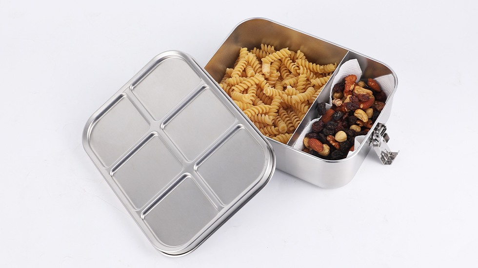 Stainless Steel LEAK RESISTANT COMPARTMENTS Lunch Box 3